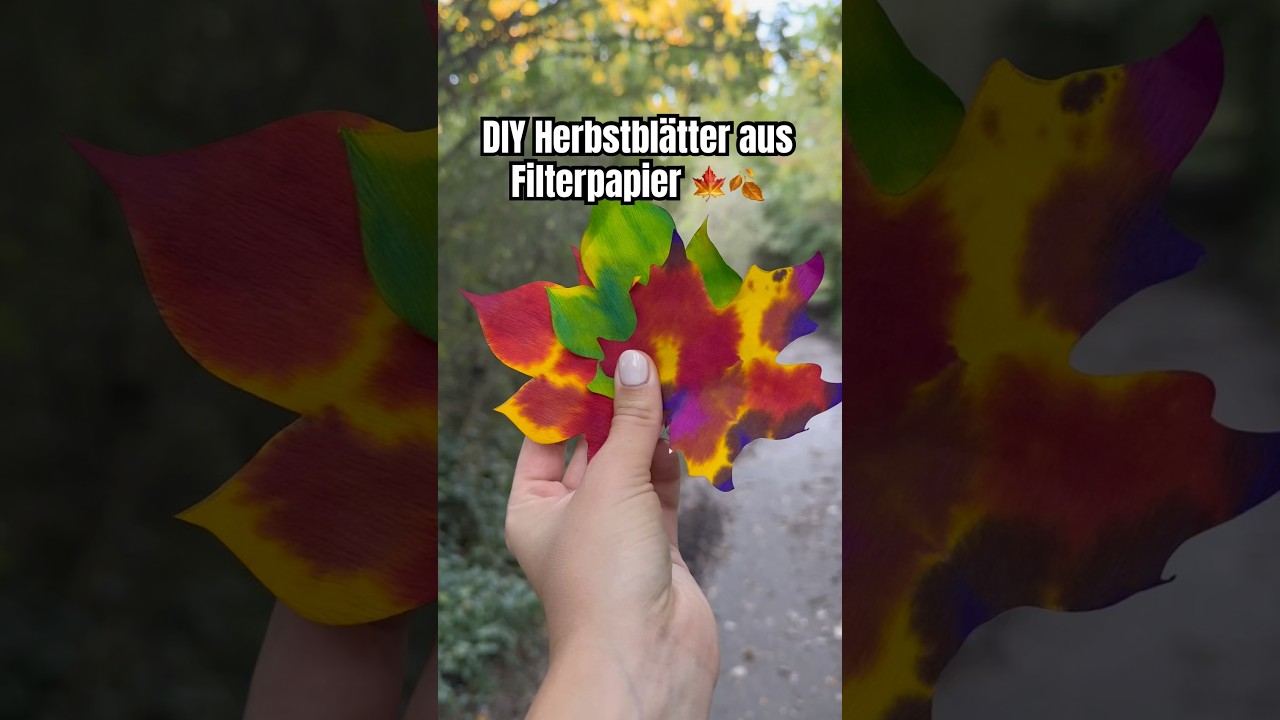 DIY Herbstblätter aus Filterpapier 