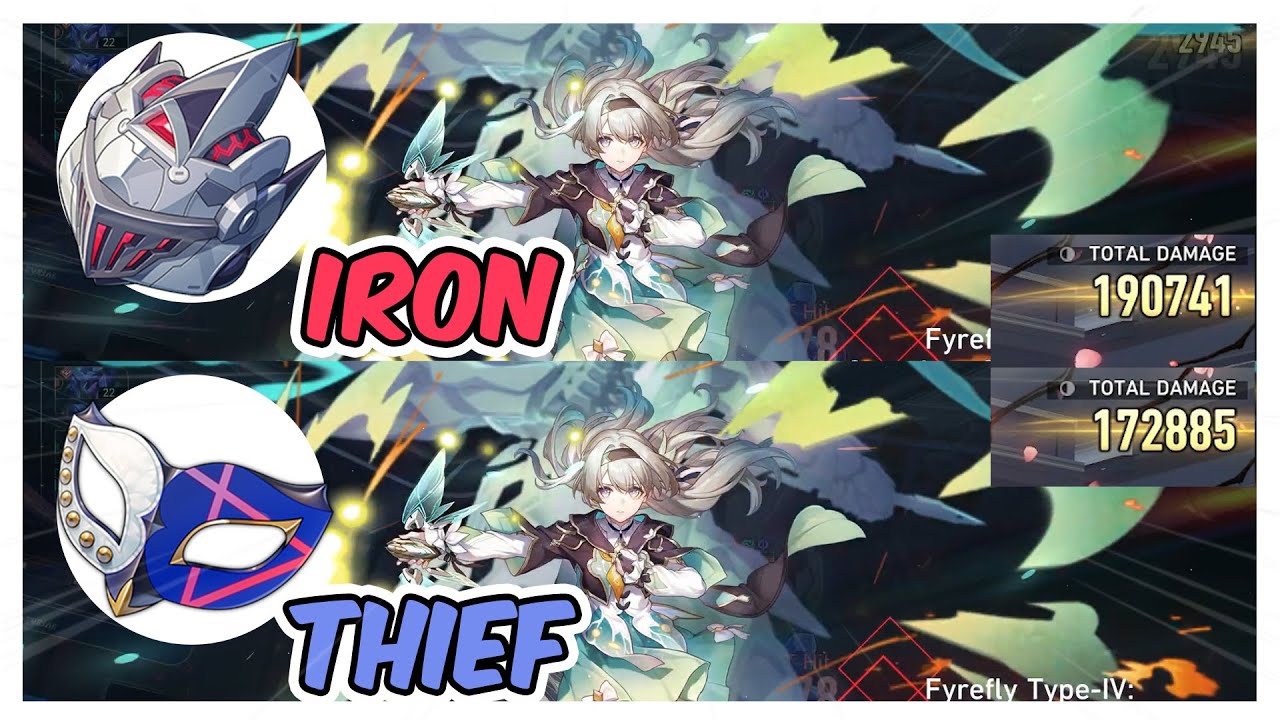 Iron Cavalry vs Thief on Firefly Damage Comparison Honkai Star Rail YouTube