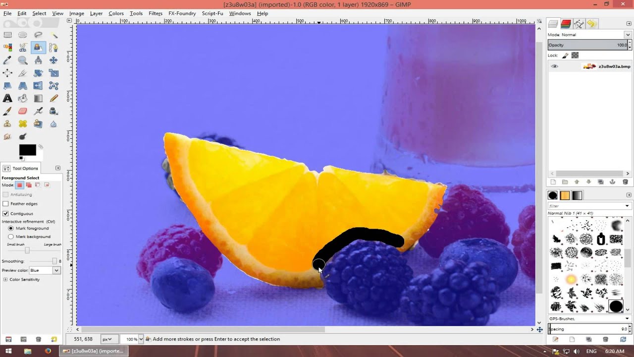Gimp Make One Object In a Picture Color and The Rest Black and White
