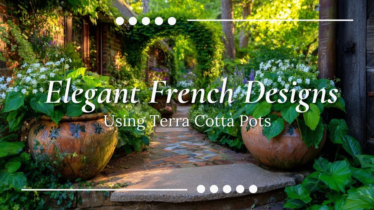 Timeless French-Inspired Garden Designs Using Terra Cotta Pots in Small ...