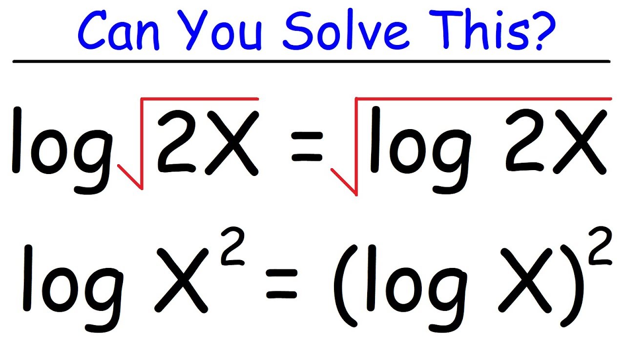 how to solve a logarithmic equation