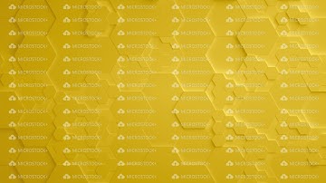 Yellow Abstract Hexagon Geometric Surface Seamless Loop 4K UHD