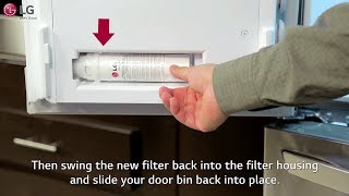 LG Refrigerator  How to Change the Water Filter (4 DoorFrench Door)
