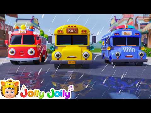 Rain, Rain, Go Away! The Bus Wants to Play! | Let's go outside! | Jolly Jolly - Nursery Rhymes