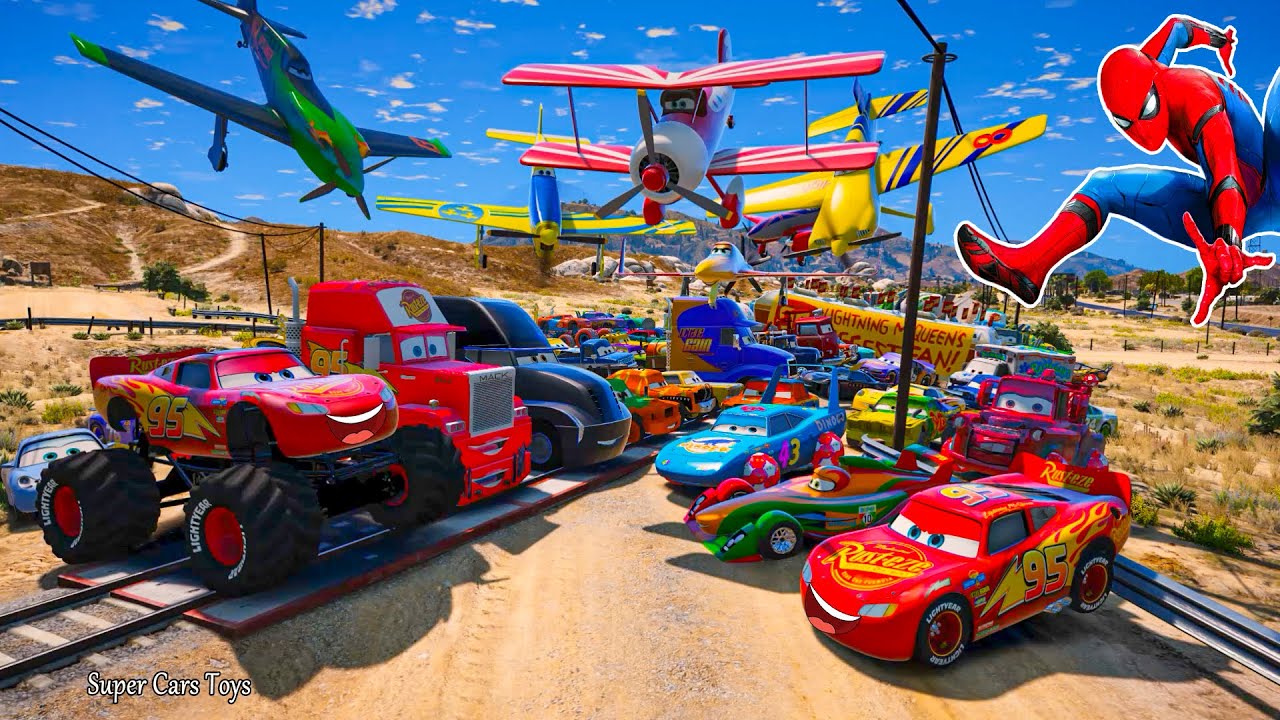 Cars Crazy McQueen High Impact Bobby Swift Miguel Camino Mack Monster Truck Tow Mater Racing Toy #22