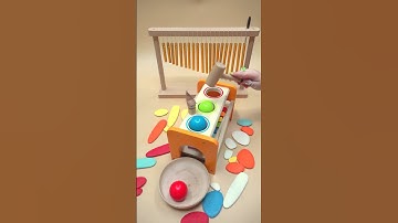 Xylophone. Hammer. Three Balls