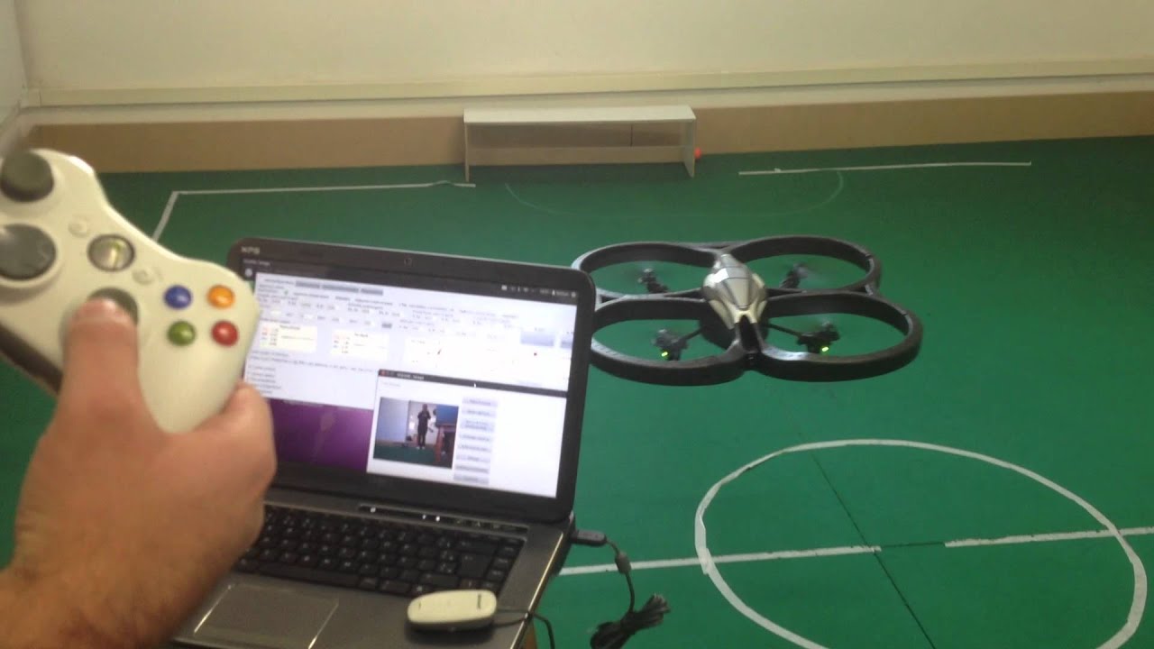 ArDrone controlado por Xbox 360 wireless controller YouTube