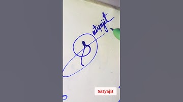 Satyajit name Signature #youtubeshorts #viralvideo #signature #trending #shorts #art