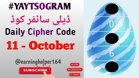 #yaytsogram Daily cipher code 11 October/ Yaytsogram daily cipher code/ Yaytsogram cipher 11 Oct