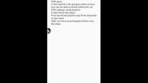 Psiphon Pro via Safaricom APN settings