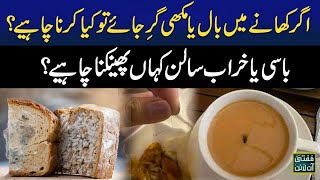 Agar Khanay Mein Baal Ya Makhi Gir Jaye Toh Kia Karna Chahye? Basi Ya Kharab Khana Kahan Phenkn?