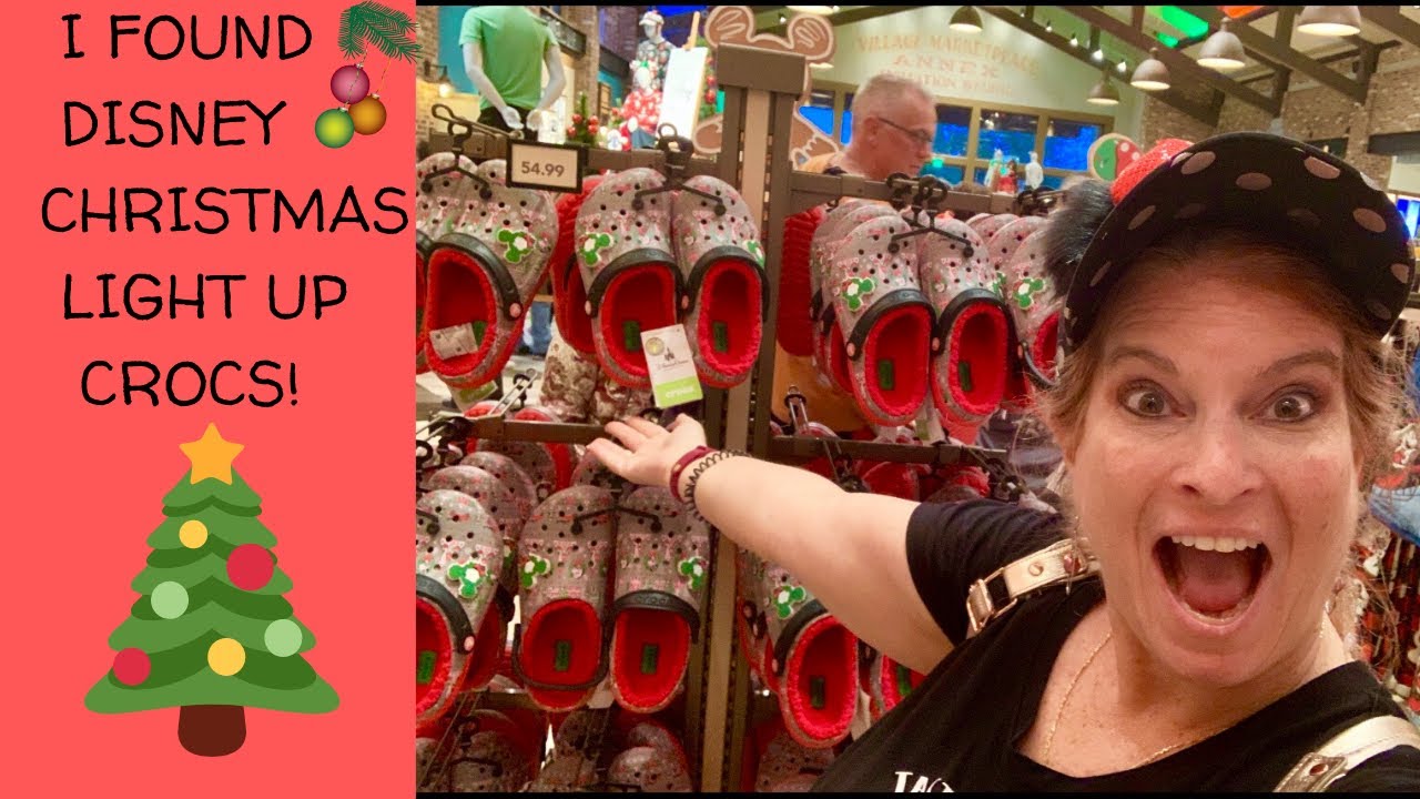 DISNEY CHRISTMAS CROCS - Where to find at Walt Disney World - YouTube