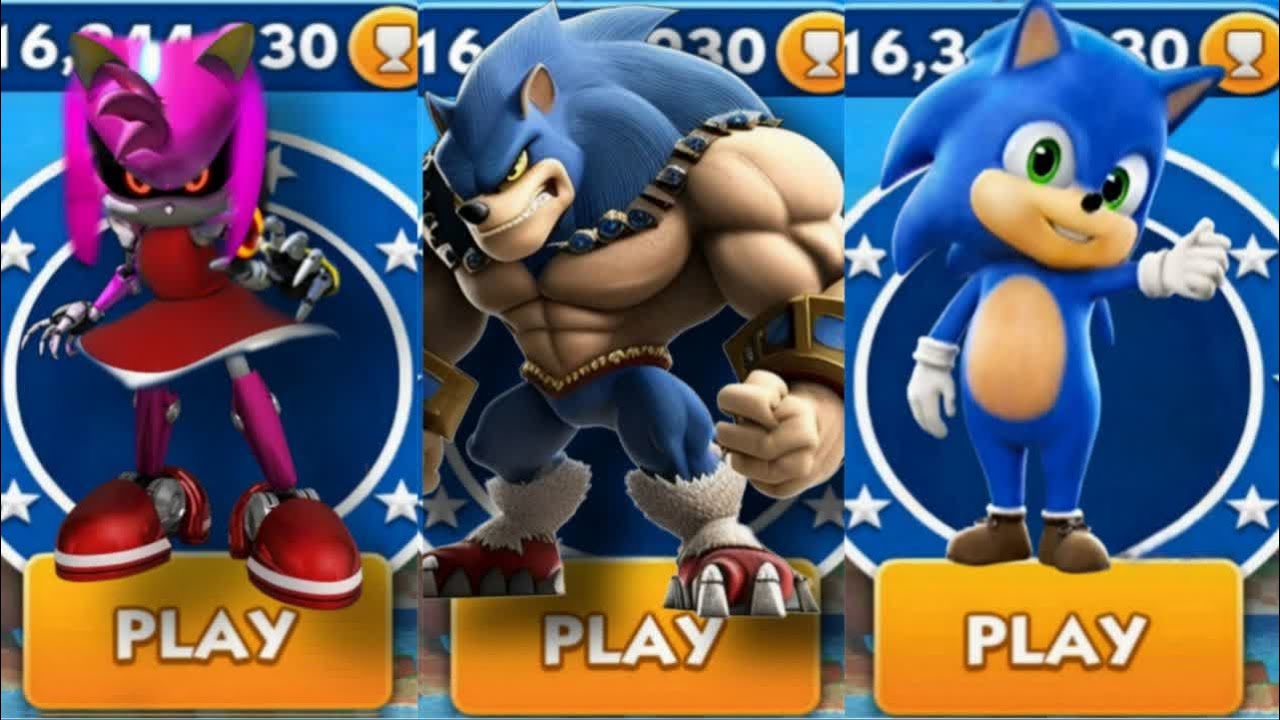 Sonic Dash - Metal Amy VS Super Omega VS Baby Sonic _ Movie Sonic vs ...