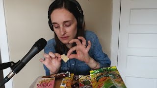 Eating Snacks From Thailand! Eat Some Snacks With Me ^_^ Whispered ASMR