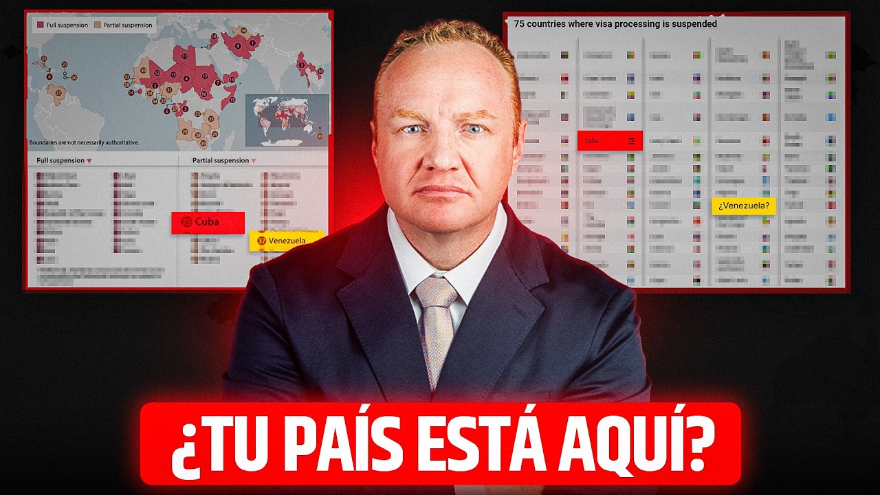 Las 2 listas de países con restricciones migratorias en EE.UU. (39 vs 75)