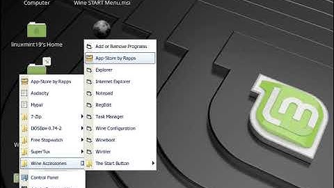 Wine Start Menu for WineHQ + Linux (floating Start Button and Tray Icon)