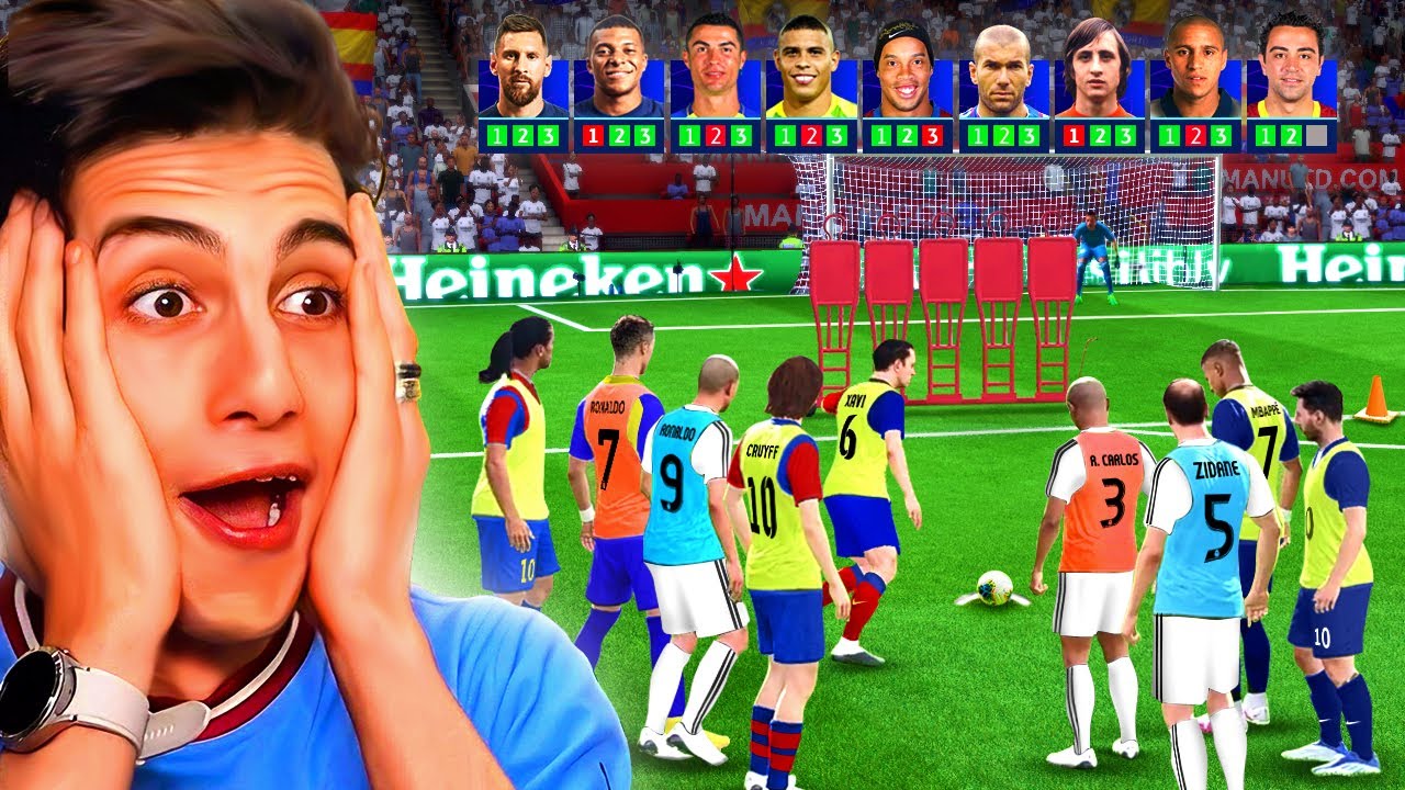 أخر لاعب هيضيع ركلة حرة هيكسب 100,000$ 🔥 !!