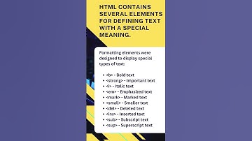 HTML Text Formatting