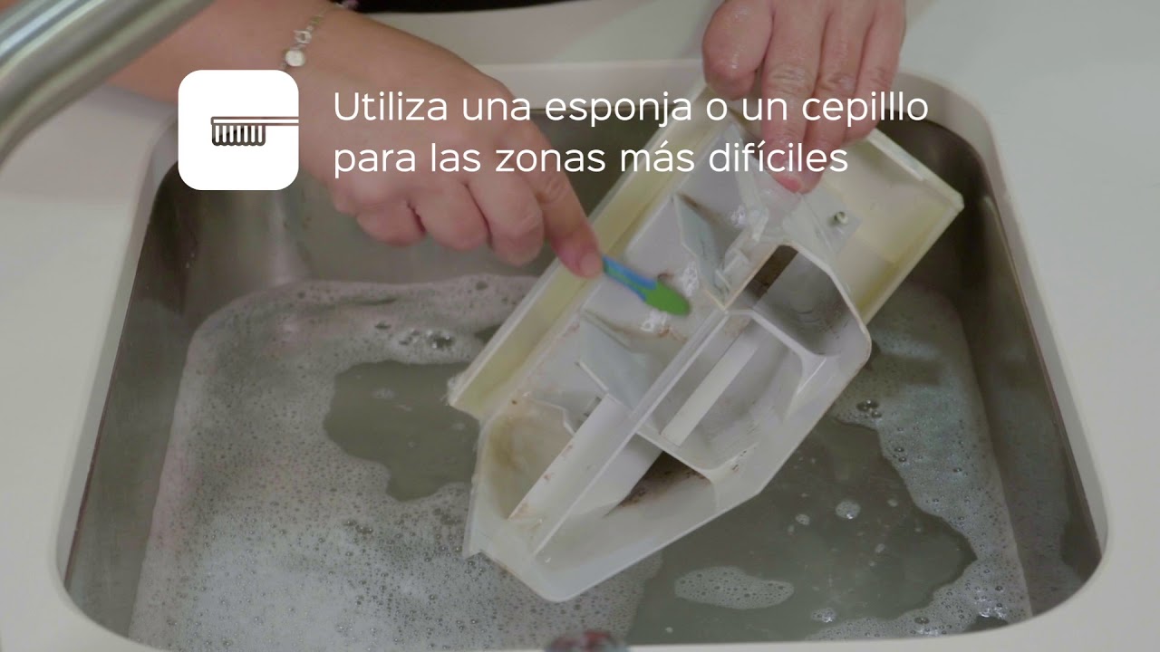 Cómo limpiar el cajetín de la lavadora. YouTube