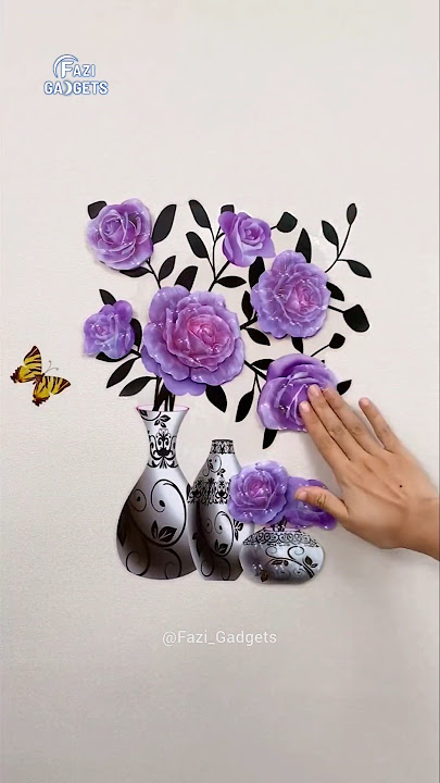 3D Flower Wall Stickers Purchase Link in Bio #viraltiktok #fyp #foryou #viral #viralvideo #foryou