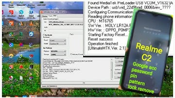 #Realme c2 unlock pin pattern password  by #umt 100% solution realme rmx1941 mtk cpu by umt