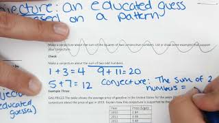 High School Geometry Lesson 3-1: Conjectures and Counterexamples