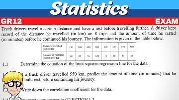 Statistics Grade 12 Exam Questions