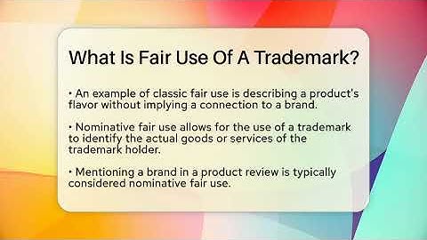 What Is Fair Use Of A Trademark? - Everyday-Networking