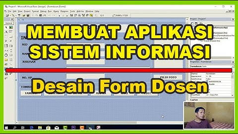 Microsoft Visual Basic Desain Form Data Dosen