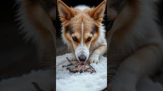 dog eating fish #animals #cartoon #snake #python #samp #wow #owl #anaconda