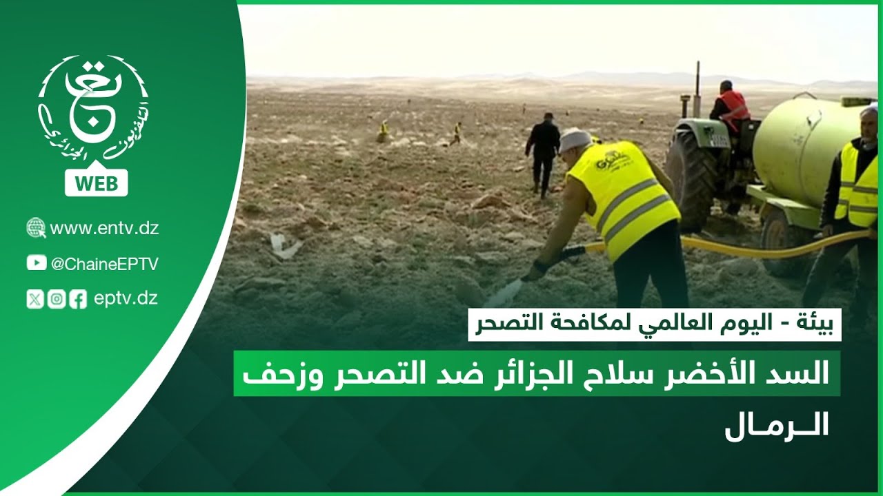 بيئة - اليوم العالمي لمكافحة التصحر | السد الأخضر سلاح الجزائر ضد التصحر وزحف الرمال