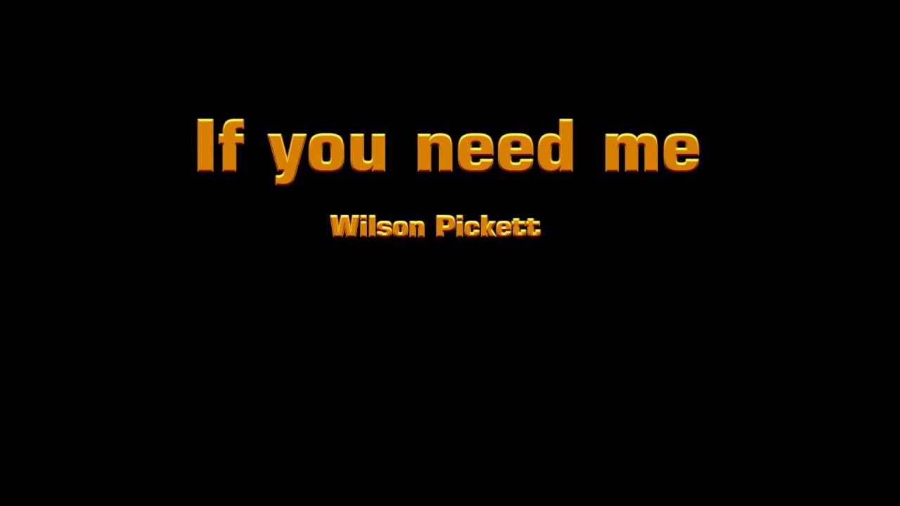 If you need me - Wim Kersten
