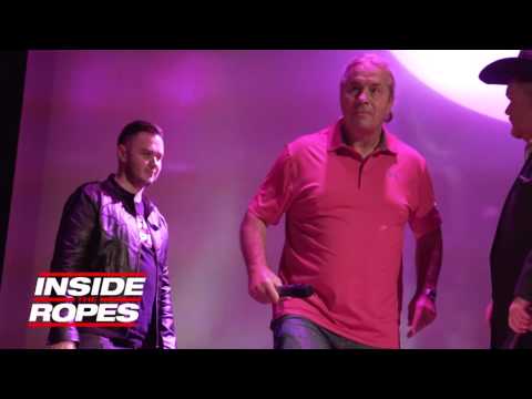 Bret Hart Interrupts Jim Ross and Jim Cornette at Inside The Ropes Live in London