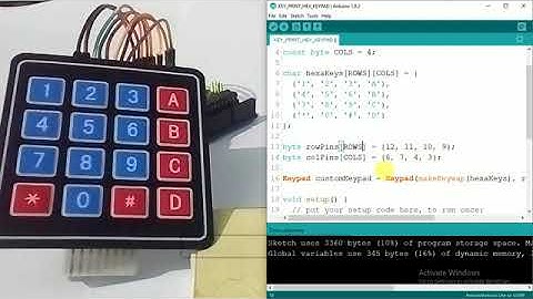 Arduino Lecture 7 Hex keypad application Department of Electronics & Communication Engineering