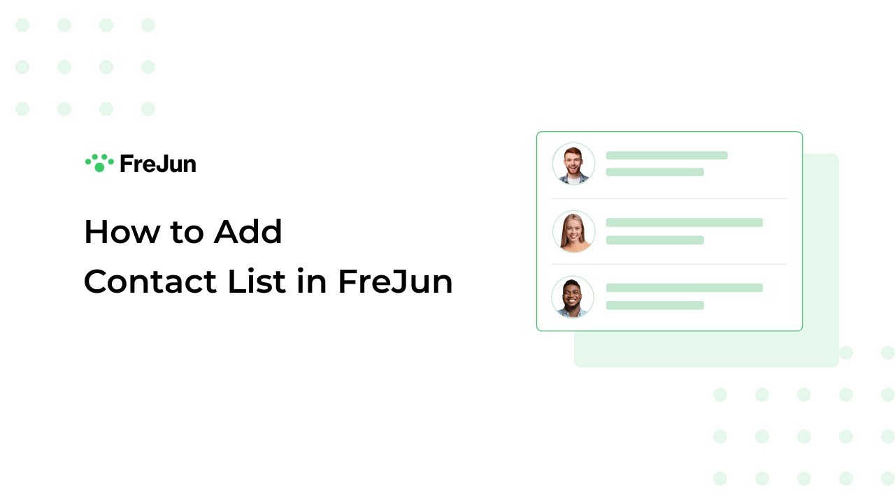 How To Add Contact List In FreJun YouTube