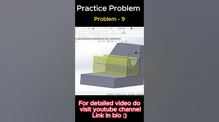 SolidWorks Tutorial For Beginners | Practice Problem - 9