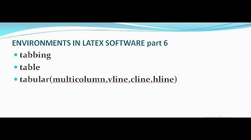 Environments in latex|tabbing|table|tabular| latex|part 6