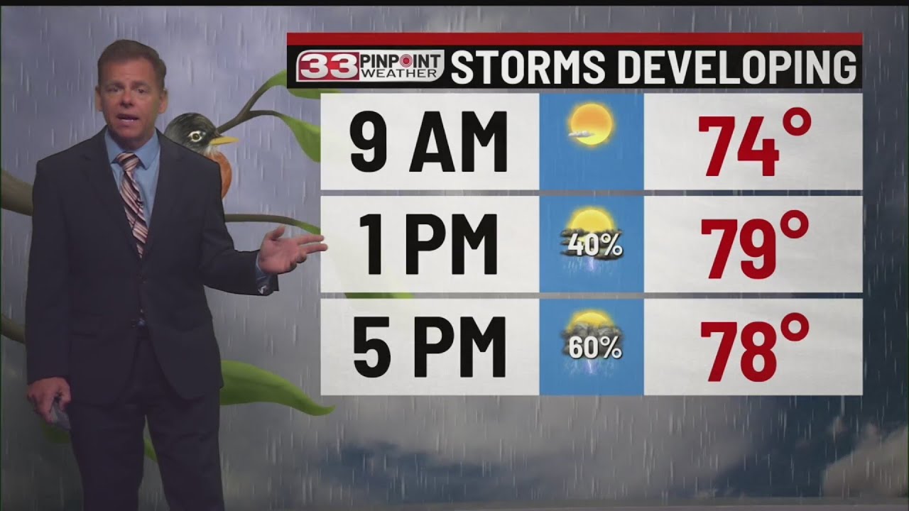 Strong storms possible Wednesday afternoon - YouTube