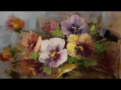 Techniques For Painting Flowers With Acrylics Casual Pansies 