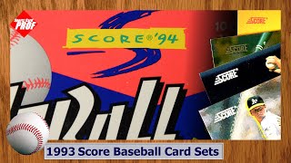 1993 & 1994 Score Baseball Card Sets
