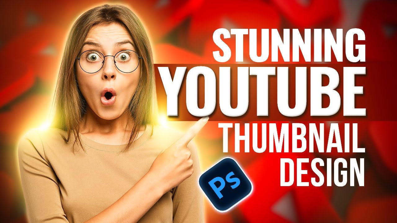 Stunning YouTube Thumbnail Design with Glowing Effect | Photoshop Tutorial