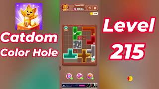 Catdom Color Hole Level 215 Walkthrough 🐱🟣 | Relaxing Color Puzzle Game | Go Answer