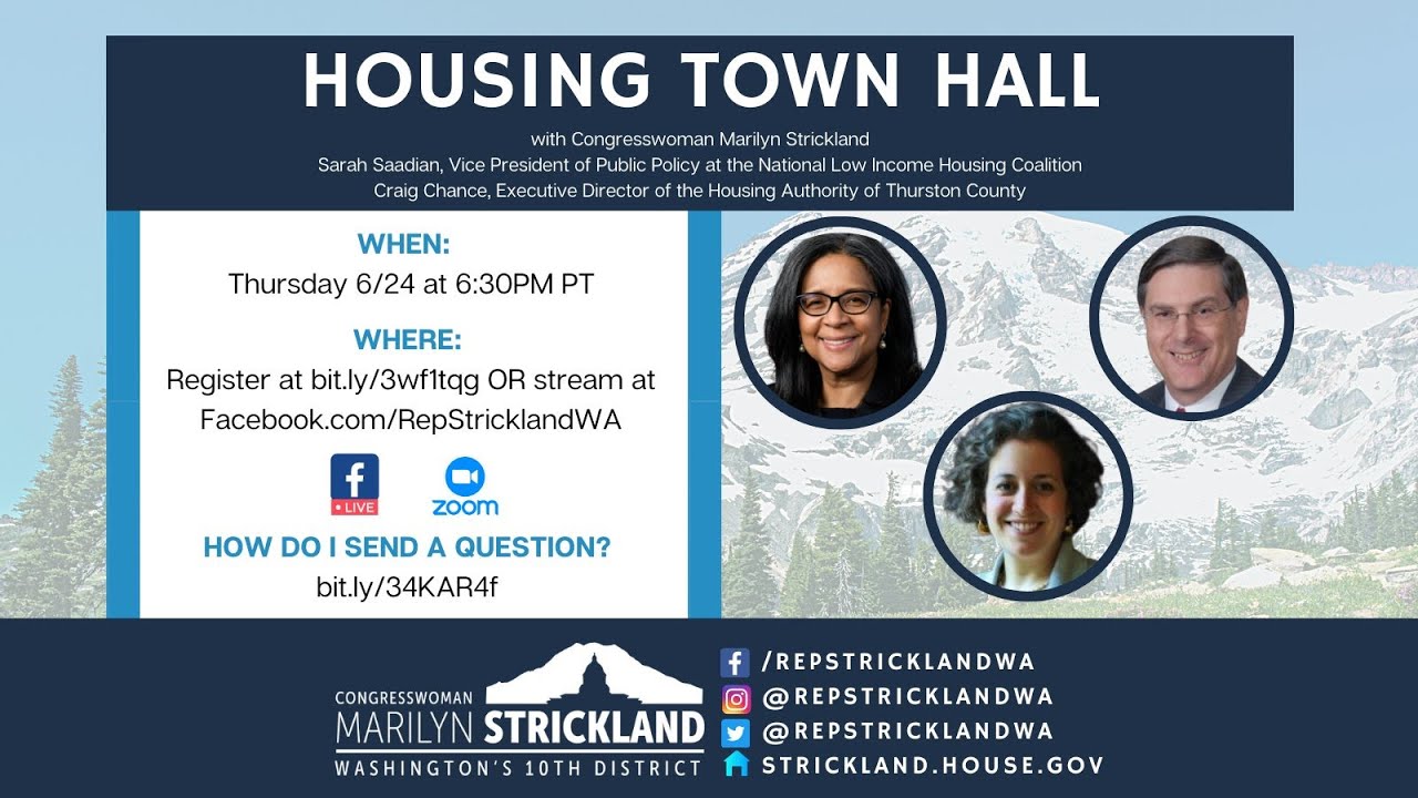 Virtual Housing Town Hall with Congresswoman Strickland