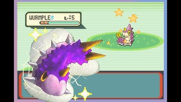 Live Shiny Wurmple after 11,914 Random Encounters in Ruby!