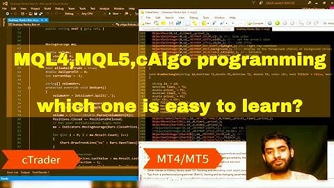 mql4, mql5 programming vs cAlgo programming  MT4, MT5, cTrader