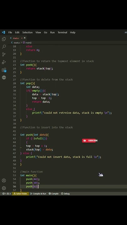 Stack program in c | How to implement stack in C Language # ...