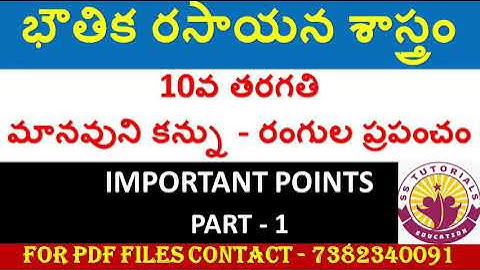 10th Physics - Human Eye - A World of Colors