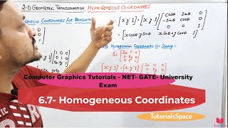 6.7- What Is Homogeneous Coordinates Of 2 Dimensional Transformation In Computer Graphics In Hindi