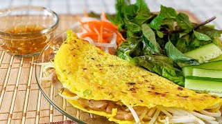Recette De Crêpes Vietnamiennes Banh Xeo Super Croustillantes - Crispy Banh Xeo - Hop Dans Le Wok
