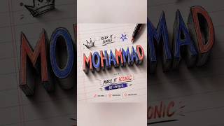 ✨ Simple Name ➜ Amazing 3D Shadow Art 🤯✍️#3DShadowName #NameArt #DrawingTrick #Shorts #CreativeArt